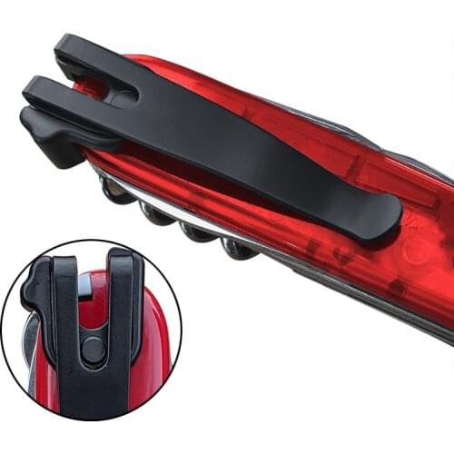 Back Clamp Stainless Steel Pocket Clips Waist Back Clamps For 91mm Victorinox Swiss Army Deep Carry Pocket Clips Accessories New