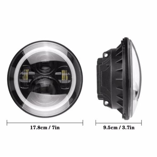 1PCS Factory supply 7Inch 40W Turn Signal light 6500K CREE Chip Round Headlamp For Harley Jeep Motorcycle Dyna Sportster 12V