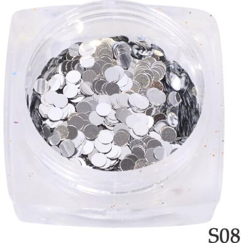 1 Bag Mix Nails Art Glitter Powder Sequins Shine Chrome Pigment Colorful Sequins Spangles Polish Manicure Nails Art Decoration