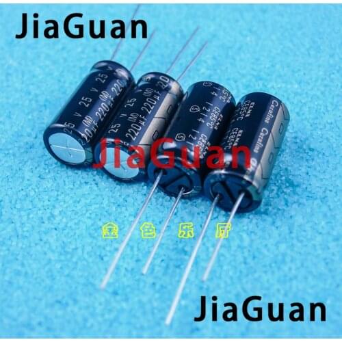 10pcs NEW ELNA ROA Cerafine 220uF/25V 10X21MM 25v 220uf audio electrolytic capacitor 220UF 25V Black gold 25V220UF