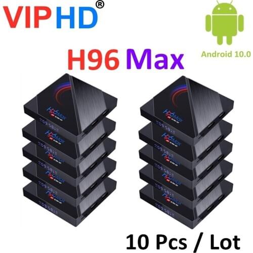 10 Pcs Lot H96 Max H616 Tv Box Android 10.0 BT WiFi 6K Ultra HD Set Top H96Max Media Player