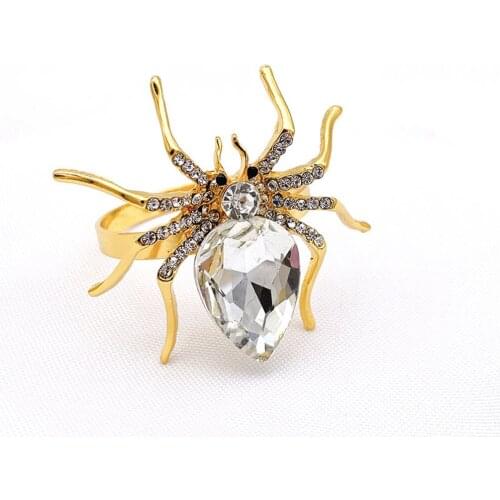 12PCS/Halloween spider napkin ring desktop decorations for Halloween party Western food etiquette supplies