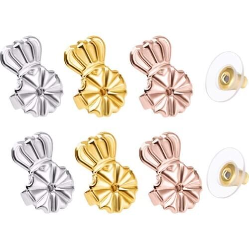 2020 Earrings Lifters gold silver earring hypoallergenic back support fits all earrings box earrings lifts back earrings