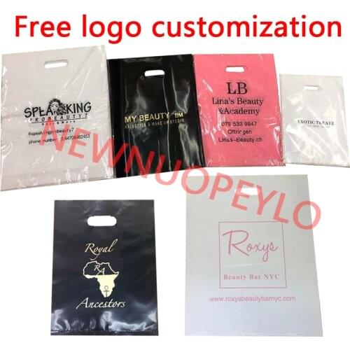 500pcs/lot Wholesales Making Custom Plastic Bags Printed Your Logo for Shopping Party Gift Packaging Bag Free Shipping