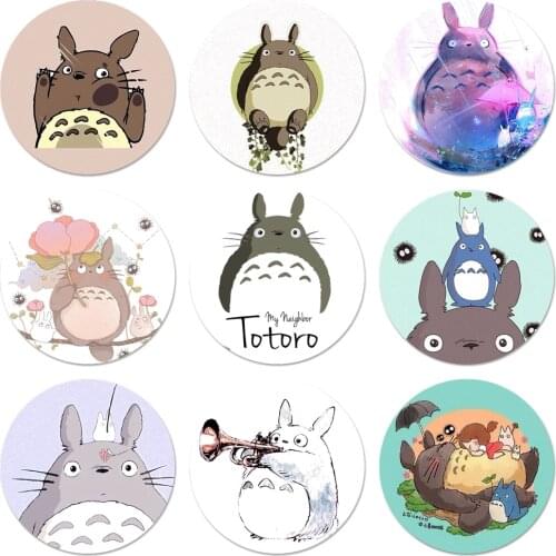 58mm Cute Cartoon Happy Totoro Badge Brooch Pin Accessories For Clothes Backpack Decoration gift