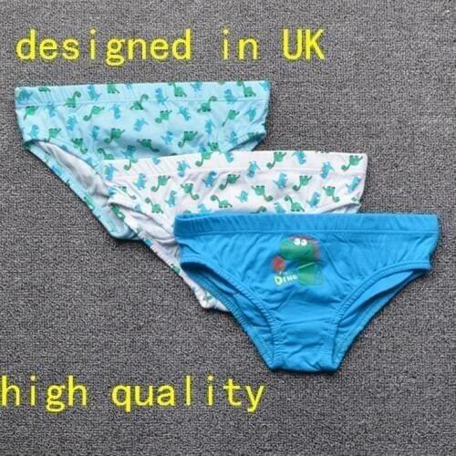 7 Pieces Striped Car Crocodile Multipack Boys Brief Kids UK Brand Children Pants Triangle Cotton Underwear for 7 Years Old