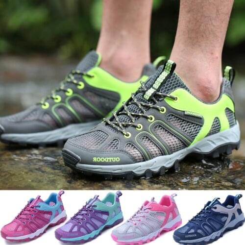 Summer Unisex Water Shoes Men Upstream Aqua Shoes Outdoor Beach Sneakers Women Quick Dry Hiking Climbing Wading Shoes