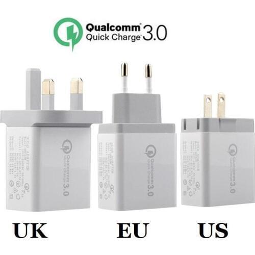 Quevinal Quick Charge 3.0 30W USB Charger QC3.0 Travel Wall Charger Mobile Phone Adapter for Samsung Galaxy S8 S7 iPhone 7 Plus