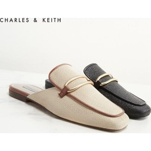CHARLES＆KEITHNew Arrival for Summer 2021 CK1-70380856 Womens metal embellished flat mules