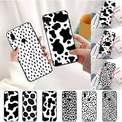 White Black Cow Symbol Phone Cases For Xiaomi Redmi mi note 7 8t 9 9t 9s 8 10 10t 11 pro lite K20 max 3
