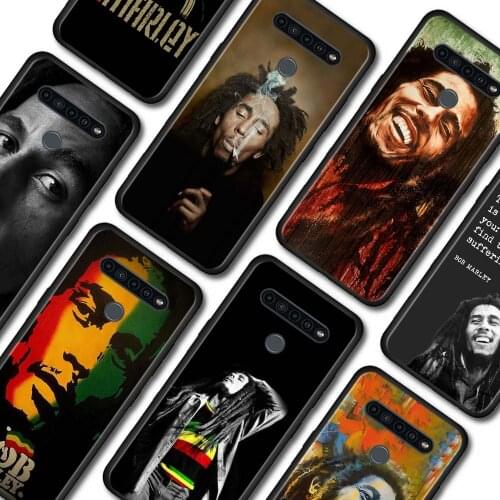 Black Soft Case for LG K40 K40s K41s K50s K51s K61 G6 G7 G8 ThinQ Q51 Q60 Q61 Q70 Cover Bob Marleys Phone Shell