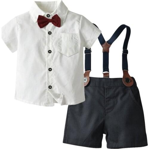 Gentleman Baby Boy Summer Clothing Suit Fashion Kids Boy 2021 Summer Boy 1-7 Years Wedding Party Spring Baby Boy Clothing Suit