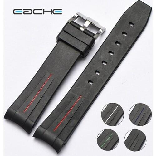 EACHE High Quality Replacement Silicone Rubber Watch Band Watch Straps Waterproof Watchband 20mm 21mm Have In Stock
