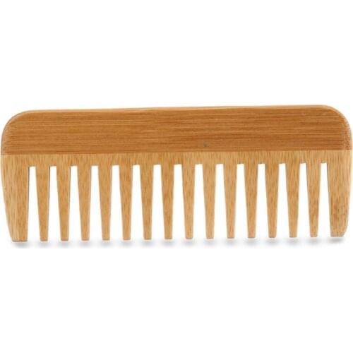 J0PE Natural Bamboo Wide Tooth Comb Detangling Combs Anti-Static Curly Hair for Women Men Smoothing Massaging Home Salon Use