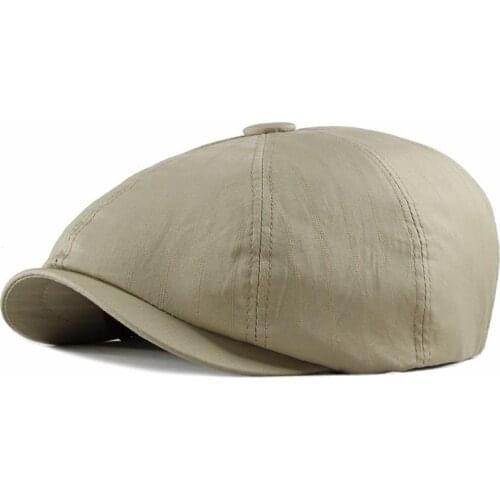 Cotton Spring Summer Solid Color Newsboy Caps Flat Peaked Cap Men and Women Painter Beret Hats 79