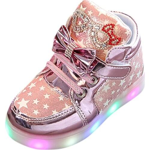 Toddler Shoes Baby Fashion Sneakers Star Luminous Child Casual Colorful Light Shoes For Children Summer Baby Girl Shoe