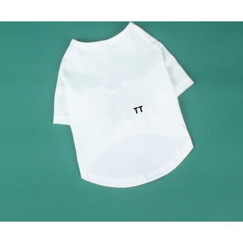 Summer Cotton Pet Dog Tshirt Vest Letter Print French Bulldog Schnauzer Clothes PDC0049