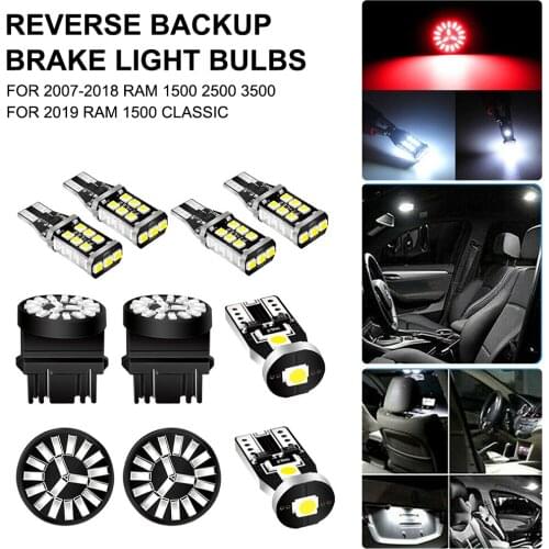 Hot 8Pcs Car LED Light Kit Car Exterior License Plate Light Reverse Backup Brake Light High Mount Stop Light Bulbs Car Light