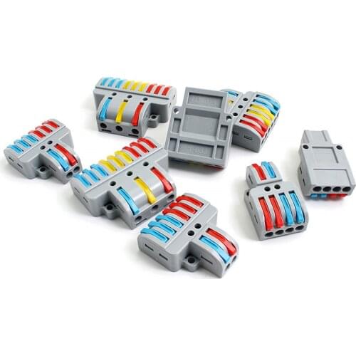 Mini Fast Wire Connector,Universal Wiring Electrical Cable Connector,Push-in Conductor Terminal Block For Cable,SPL-42/62/63/93