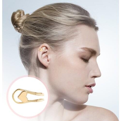 Fashion Silver Color Zircon Ear Cuffs Leaf Clip Earrings for Women Climbers No Piercing Fake Cartilage Earring Accessories