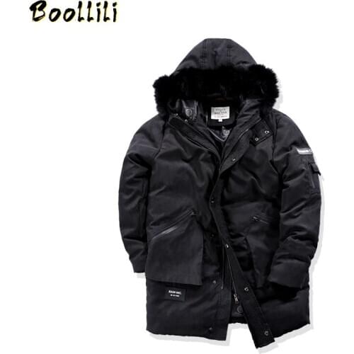 Boollili Winter Coat Men Plus Size Puffer Jacket Men 90% White Duck Down Jacket Korean Warm Parka Doudoune Homme