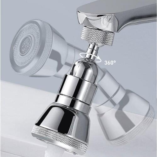 Newest 720 degree universal splash-proof faucet multifunction two-stage water outlet aerator home wash basin joint extender 2021