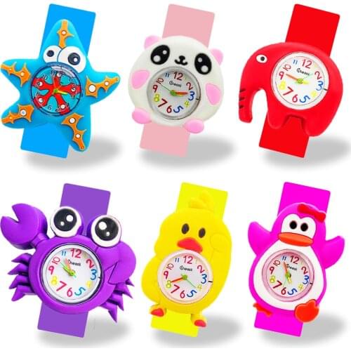 Wholesale 2021 Childrens Watch Student Clock Children Watches Cartoon Panda/elephant/penguin Watch Relogio Masculino Kids Watch