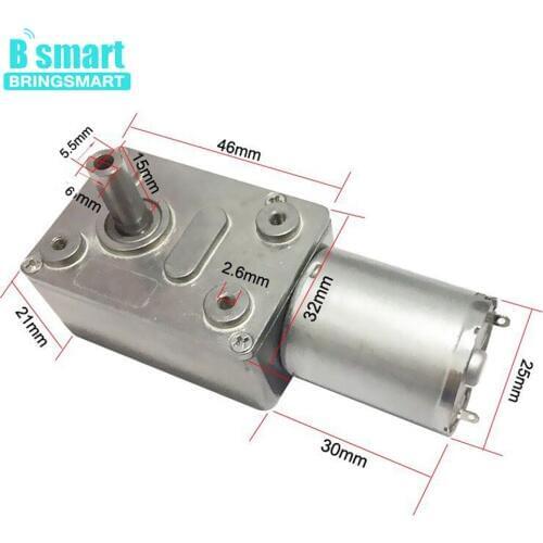 Wholesale 6v 12v 24v JGY-370 Worm Gear Motor 6V Electric Motor 12V Dc Motor Reversed D Shaft 24V Motor For Common Use Bringsmart