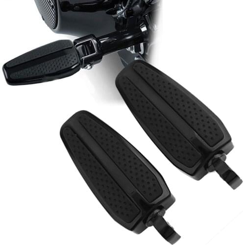Black Motorcycle Rider Footrests Foot Pegs For Harley Touring Dyna Softail Sportster 883 1200