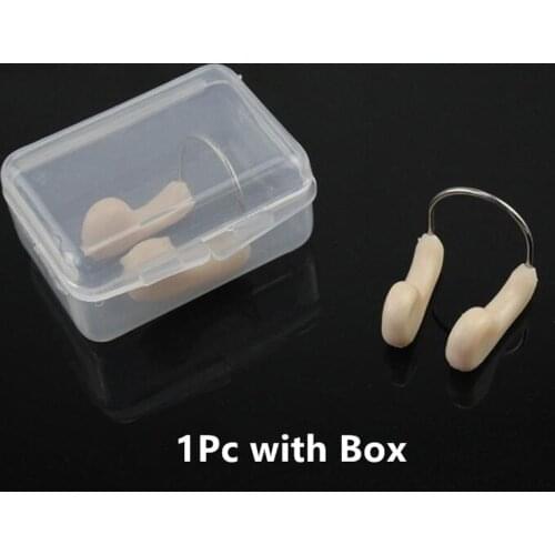 Durable No-Skid Soft Silicone Steel Wire Nose Clip for Swimming Diving Water Sports Nose Clip Skin Color Swimming Accessories