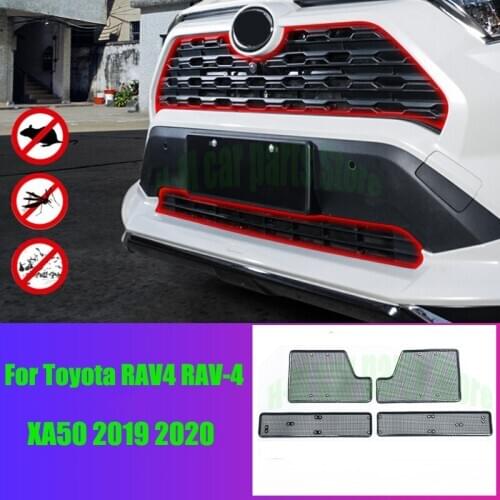 For Toyota RAV4 RAV-4 XA50 2019 2020 Steel Grille Insect Screening Mesh Front Grille Net Cover