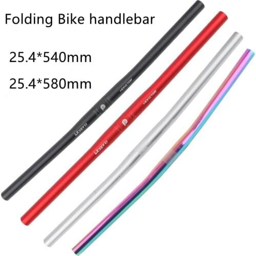 Bicycle Handlebar Folding Bike Handlebar Bicycle Accessories Road Bike Handlebar 25.4mm*580 540mm Ultralight Straight Handle Bar