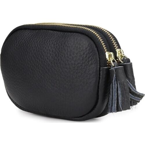 Women Clutches Zero Wallets Fashionable Ke Bags Multi-Functional Head Lyer Cow Leather European American Style Mini Card Purses