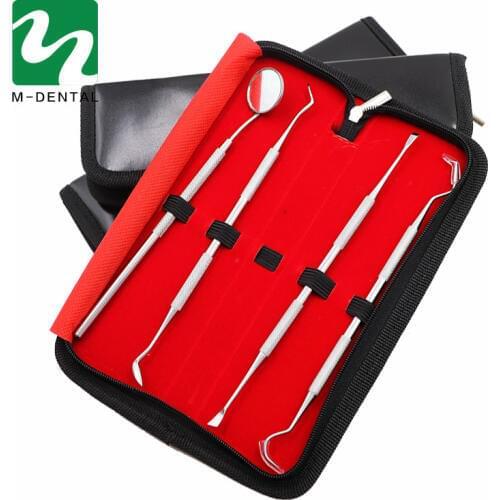 1 set Stainless Steel Dental Tools Kit Teeth Tartar Scraper Mouth Mirror Dentists Pick Tool Teeth Scaler for Dental Lab