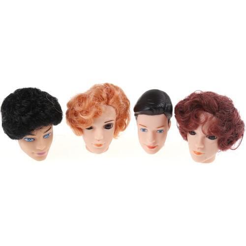 1PCS 3D Supersize Eyes Doll Head With Hair For Boyfriend For Ken Male Doll Heads Toy Christmas Gifts Doll Accessories