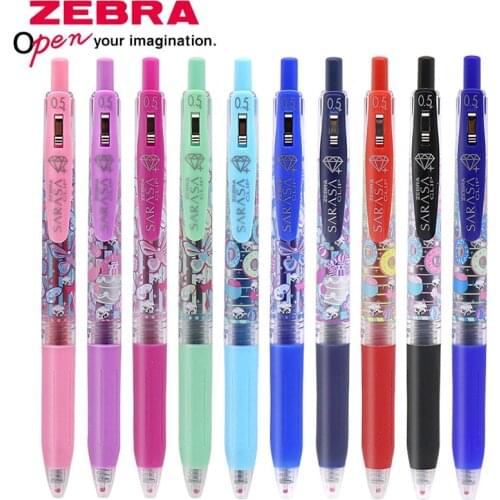 1pcs ZEBRA Pressing Gel Pen JJ15-A2 Dessert Country Limited Student Water Pen 0.5mm Black Refill Stationery