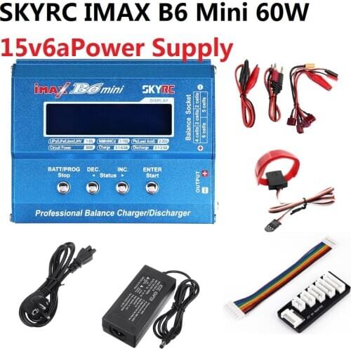 100% Original SKYRC IMAX B6 MINI 60W 5W Max Balance Charger Discharge with adapter For RC Helicopter Lipo Battery