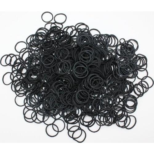 06*0.9 1000Pcs Mini Rubber Bands, Soft Elastic Bands, Small Tiny Black Rubber Bands for Kids Braids Wedding Hairstyle Hair Bands