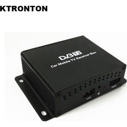 120-140km/h Speed Driving Car DVB-T2 Digital TV Receiver Box with Dual Mobility Tuners Two Active Antennas , support USB HDMI