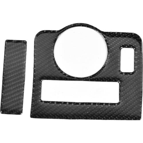 2Pcs Carbon Fiber Headlight Switch Frame Cover Switch Frame Decoration Fit for Ford Mustang 2009-2013 Car Accessory