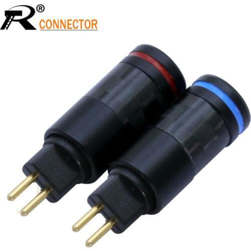 4pcs Black pair Carbon Fiber MMCX Earphone Pin Plug 0.78mm Earphone Pin Plug for Westone UM3X W4R UE18 Connector Adapter