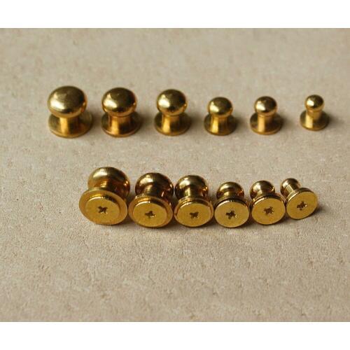 50PCS Decorative Buttons Leather Tools Brass Bag Rivet Screw Sewing Button Studs Botones Para Manualidades 5/6/7/8/9/10mm