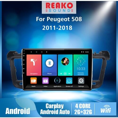 REAKOSOUND 2Din Android Car Radio 8" For Peugeot 508 2011-2018 Car Radio Multimedia Video Player GPS Navigation NO DVD Head Unit