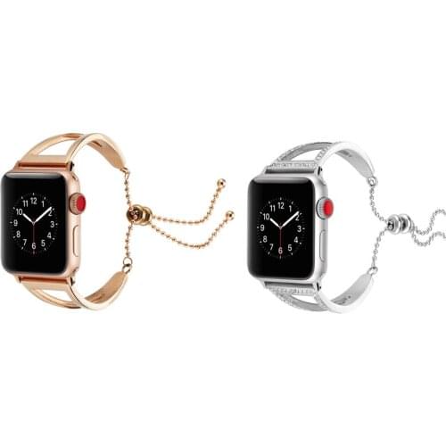 Bracelet for Apple Watch strap Women 38 42 40 44mm with Pendant for iwatch Stainless Steel Bands wristband series 6/5/4/3/2/1