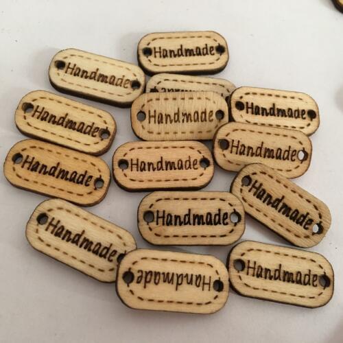 24 * 13MM 100pcs wooden diy English alphabet two holes handmade sign decoration childrens handmade stickers jewelry accessories
