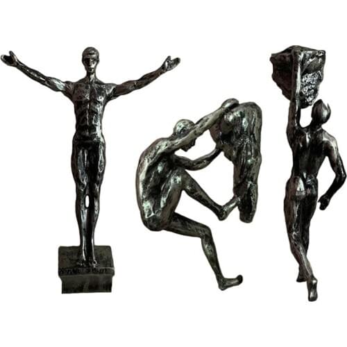 Rock Climbing Figures Sculpture Resin Retro Wall Decoration Pendant Statue Crafts Office Living Room Wall Decorative Sportsman