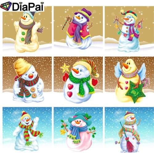 DIAPAI Full Drill Diamond Painting "Cartoon snowman" DIY Picture Of Rhinestone 5D Diamond Embroidery Cross Stitch Decor