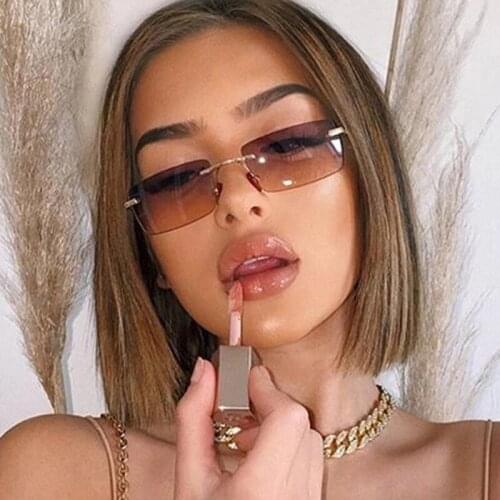 European and American fashion new rimless cut-edge sunglasses personality ocean piece sunglasses trendy sunglasses sun glasses