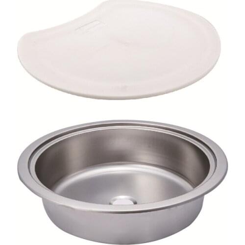 Ф360*120mm Round Stainless Steel Sink with Plastic Lid GR-531D Boat Caravan RV