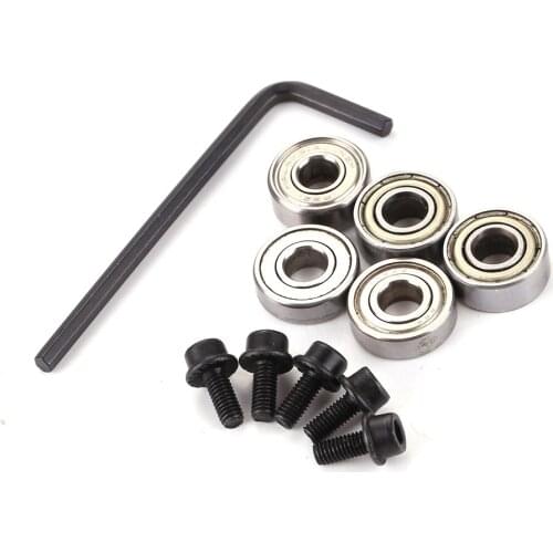 5pcs Drill Milling Head Woodworking Repair Bearing Kit Electric Nail Drill Head Electric Roller Machinery Tool Set